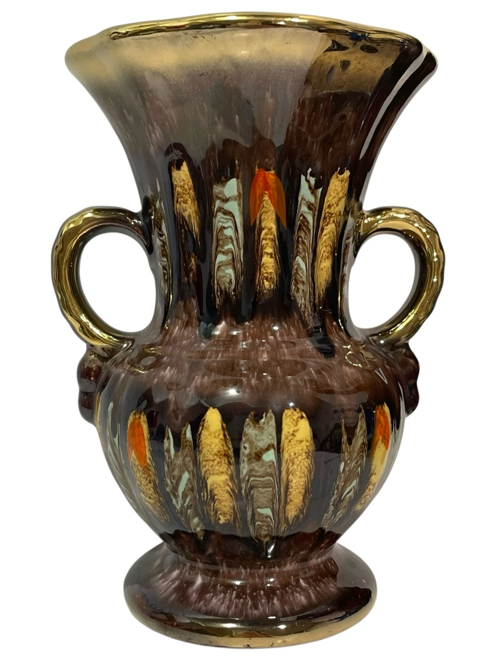 Vintage 1960s Jasba Keramik West Germany Fat Lava Pottery Trophy Vase 537/10